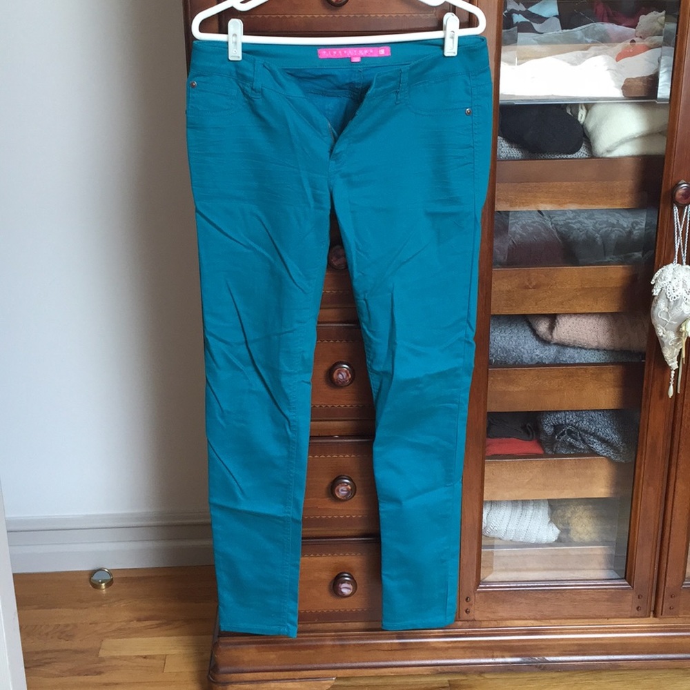 Turquoise Stretchy Skinny Jeans